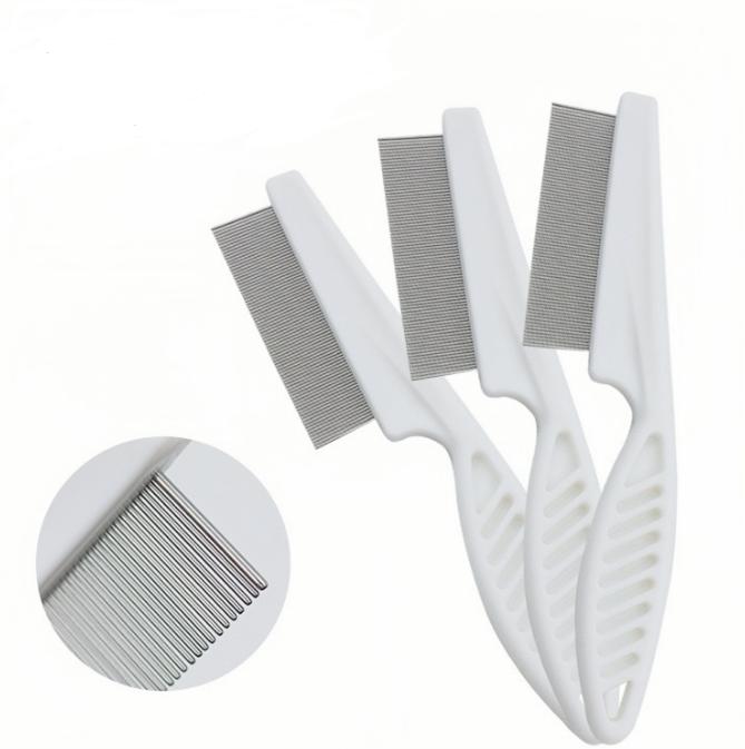 Nettoyage et Baignade pour Animaux Poils Dents Visage Yeux Aiguille Peigne Anti-Puces pour Chats et Chiens pour le Toilettage