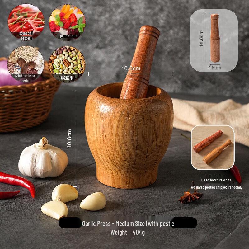 Mörser und Stößel Set aus Massivholz