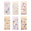 1/6Pcs Cute Cartoon Animals Cats Dogs Birds Felt Cloth Sticker 3D Relief Stickers Fun Scrapbooking Diy Diary Decoration Stickers