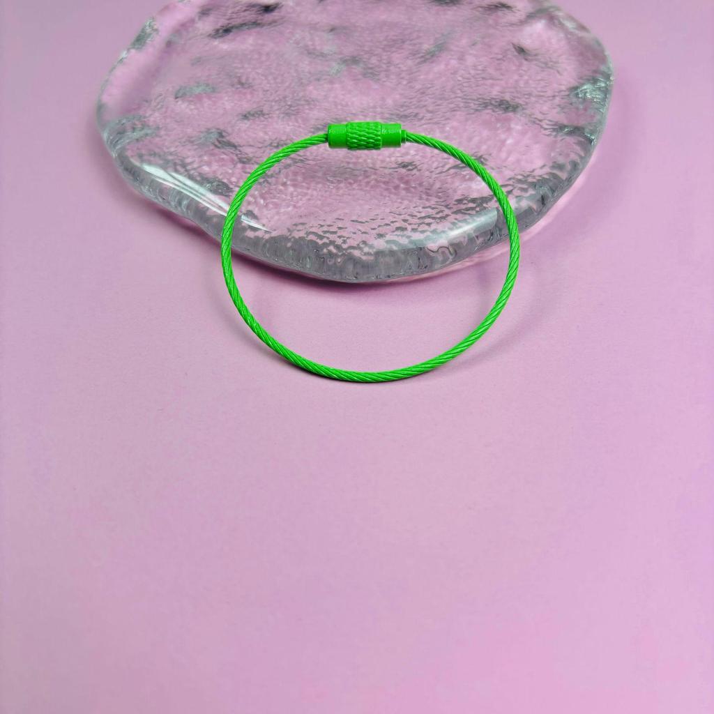 Punktfärgad Emaljerad Ståltrådsring, Målad/Rostfri Stålring, Repspänne, Godisfärgad Ståltrådsrep