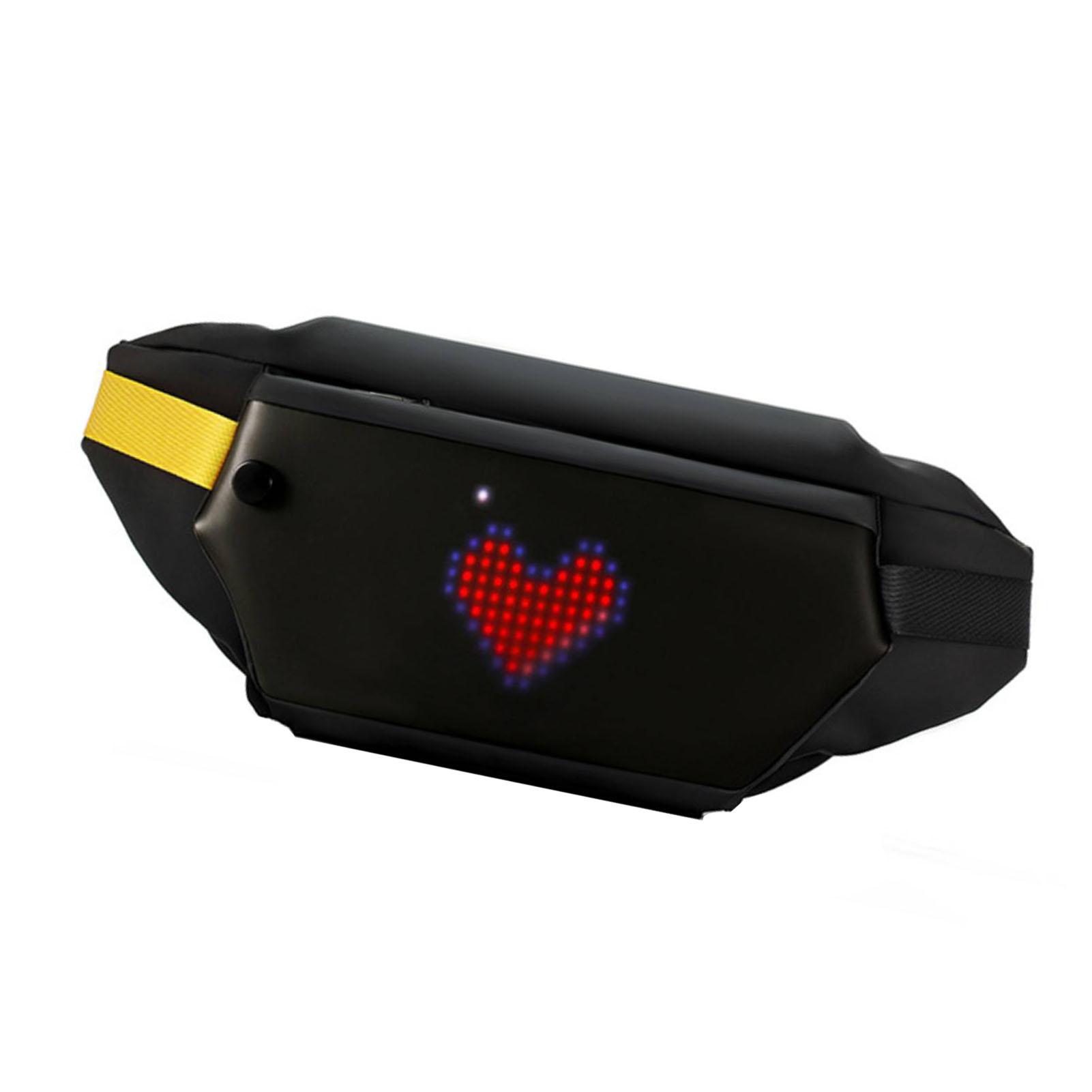 

Сумка-слинг со светодиодным дисплеем, водонепроницаемая, с несколькими отделениями, программируемая светодиодная поясная сумка для мужчин