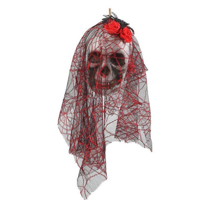 Décoration À Suspendre Tête De Mort Mariée 15 X 30 Cm
