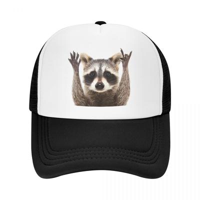 Gorra de Béisbol de Mapache de Moda para Mujer Unisex Transpirable Gorra de Camionero Perforada Gorras Snapback Unisex Gorras de Verano