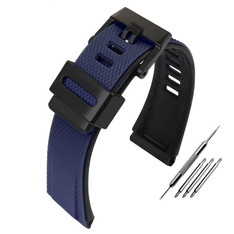 Rubber Strap For Casio G-SHOCK Octagonal GA 2000 GA-2000-1A2 PRG-650 Watchband Waterproof Bracelet Silicone Sport Wristband 24MM