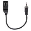 3,5mm černý audio kabel do auta AUX na USB audio kabel do auta, elektronika pro přehrávání hudby, audio kabel do auta, USB adaptér pro sluchátka