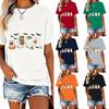 Unisex Halloween Print Kurzarm-T-Shirt für Herren und Damen