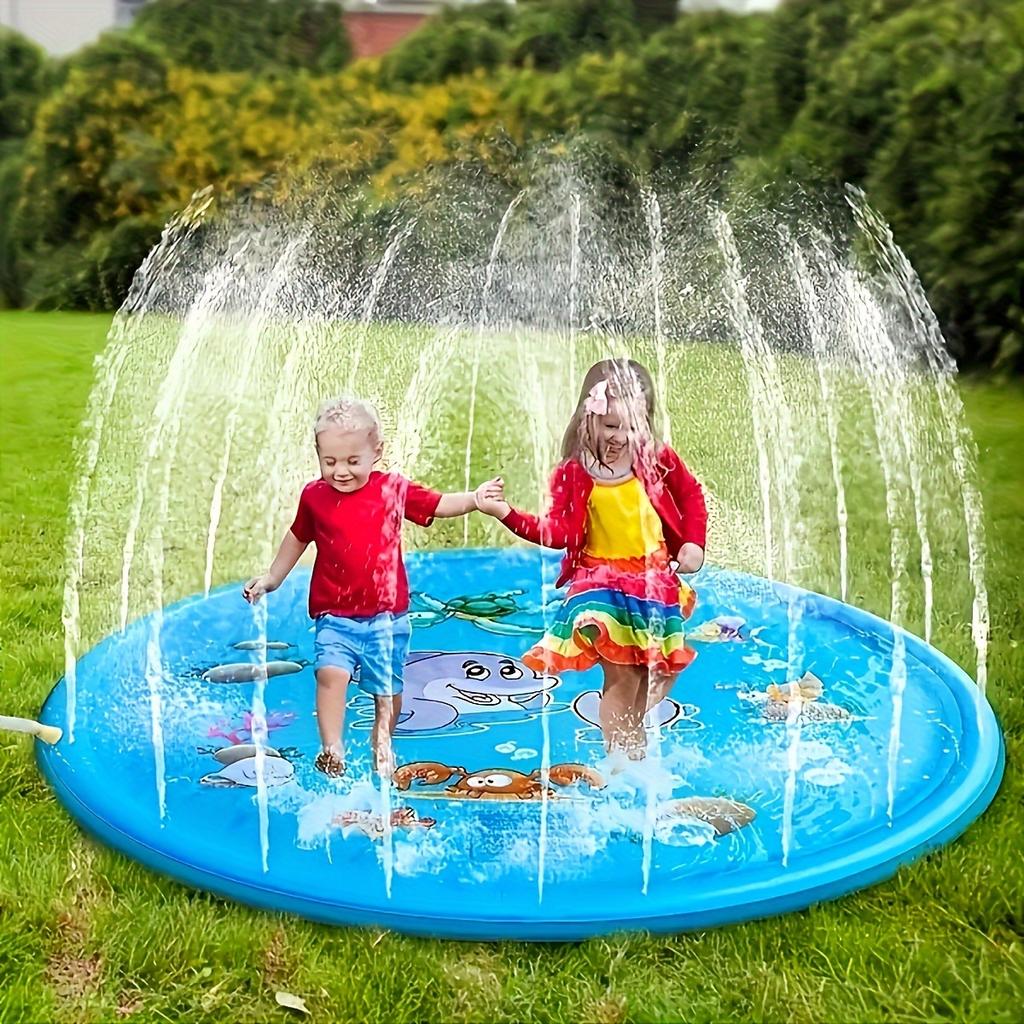 Kinder Spiel Sprühmatte 100cm Strand Aufblasbare Wassersprinkler Matte Outdoor Spielzeug Rasen Schwimmbad Matte Kinderspielzeug