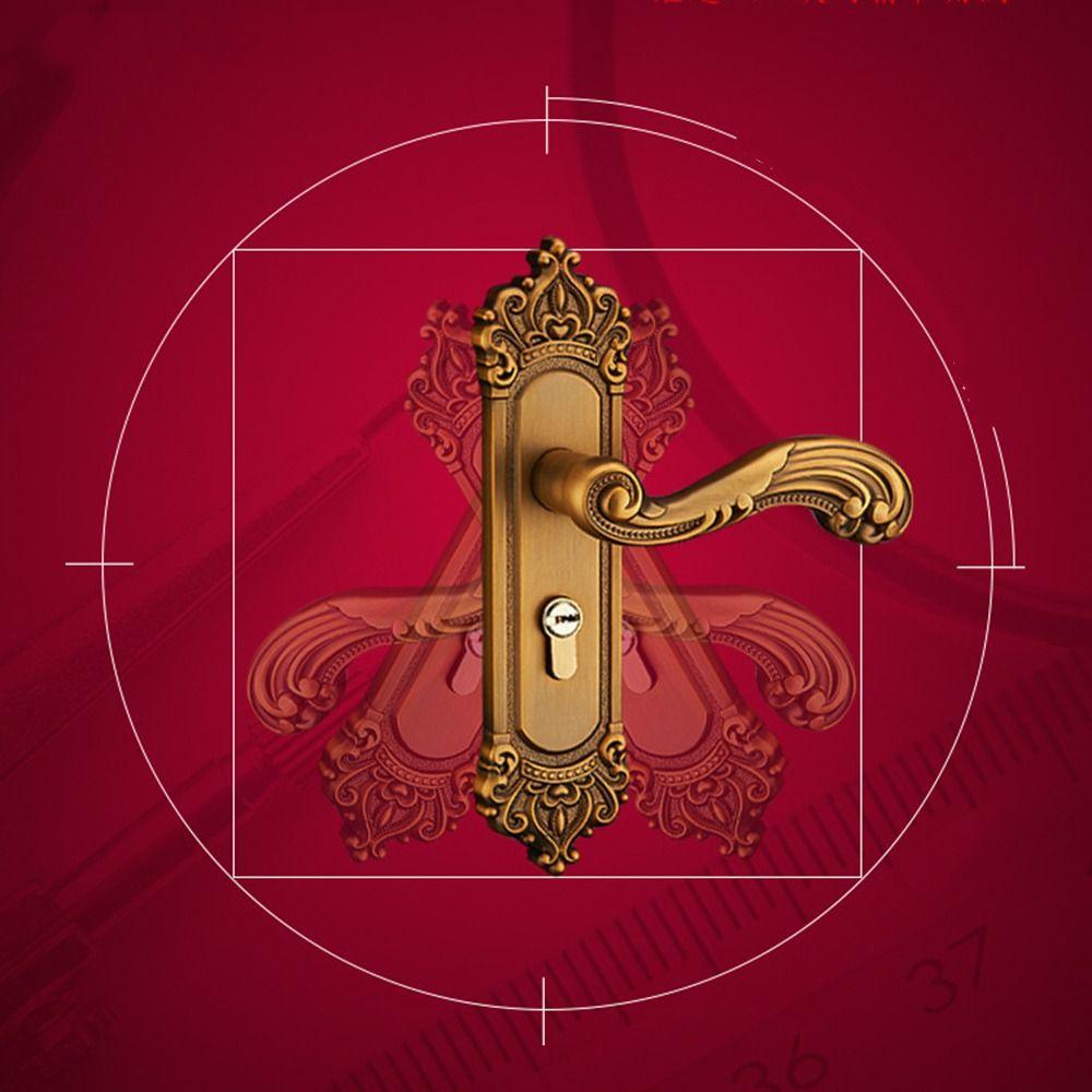 Diebstahlsichere Türgriffschloss-Set Vintage Innentürknöpfe Sicherheitsschloss Schlafzimmer