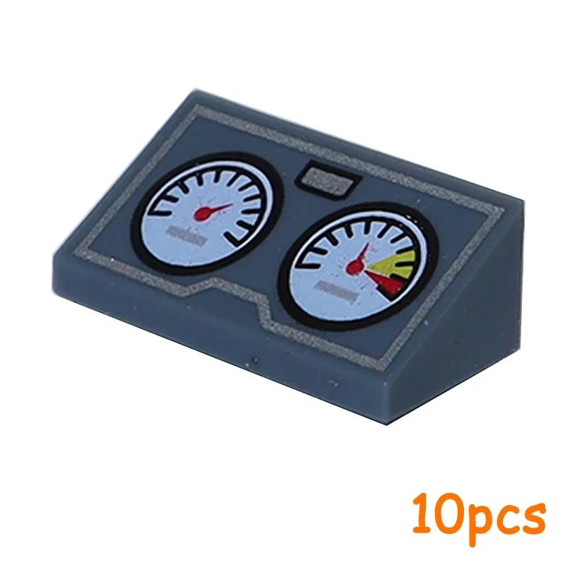 Ungiftige Bedruckte 2x2 1x1 1x2 3069 3039 Messgeräte Bedienelemente Center Radarbildschirm Tastatur Muster Fliese Schräge Bausteine Ziegel Stadt Moc Teil