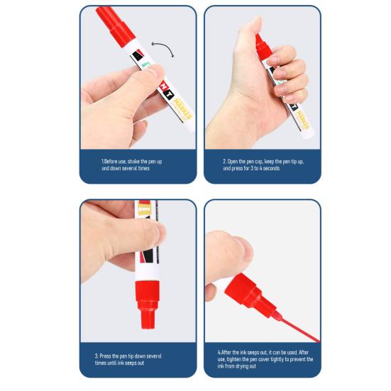 Tombstone Marker Pen Waterproof Headstone Marker for Restoring Faded Inscriptions Tombstone Engraving Highlight Pen
