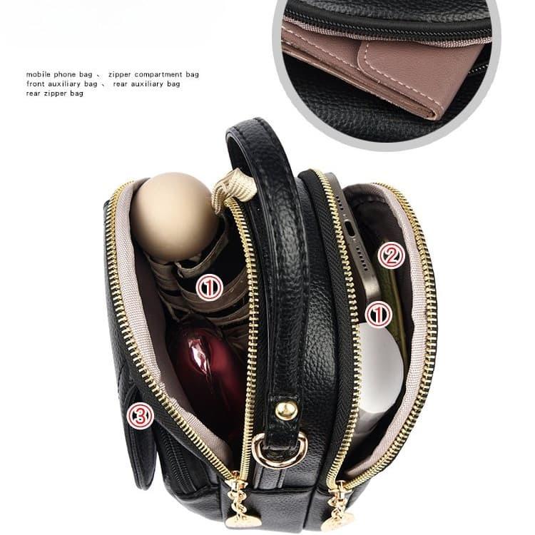 Lychee Pattern Mini Shoulder Bag Portable Messenger Women's Bag
