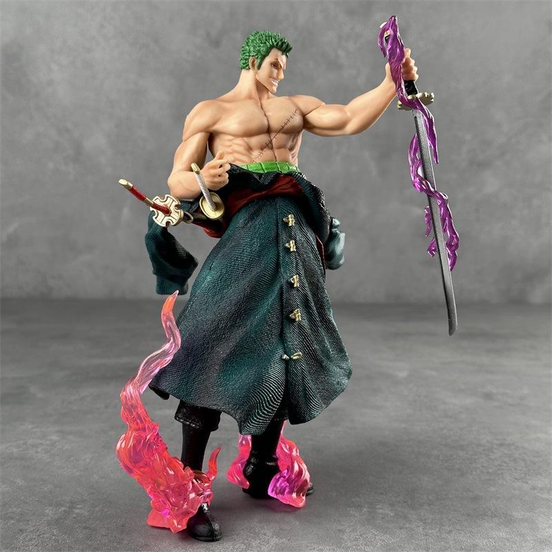Sale One Piece 50cm Roronoa Zoro Anime Action Figures Model Toys Pvc Statue Roronoa Zoro Model Statue Dolls Birthday Gift