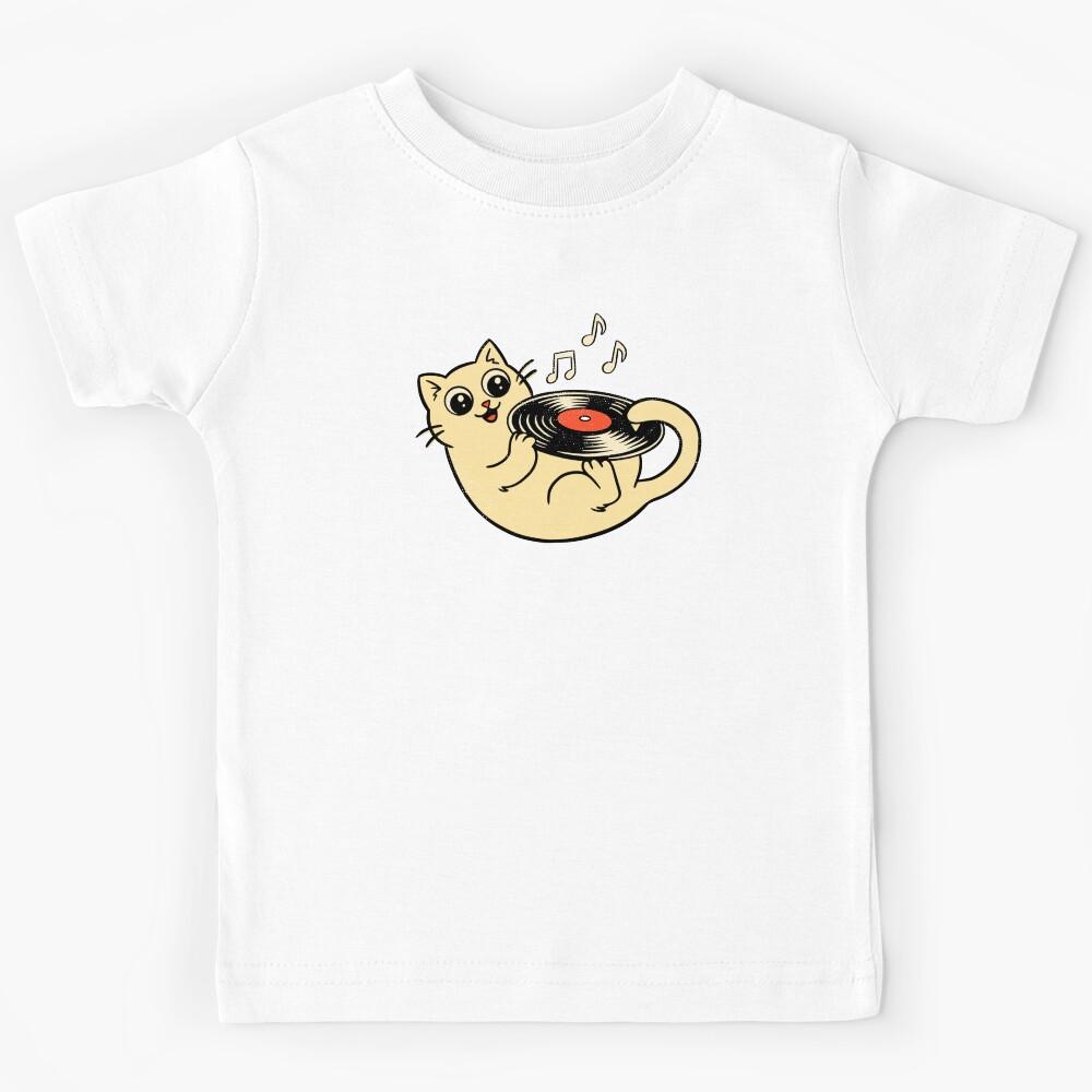 Cat Turntable retro Kids T-Shirt 170