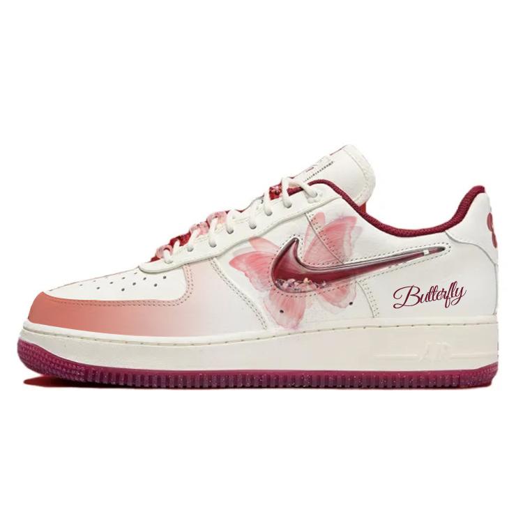 

Nike Air Force 1 Slip Resistant Abrasion Resistant Low top Skateboard Shoes Women s White Red FZ5068-161(Team354-) 35.5
