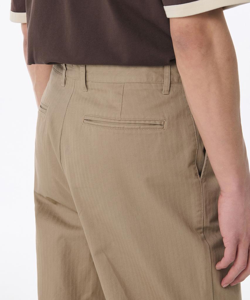MUSINSA STANDARD Cotton Herringbone Tapered Pants [Beige]