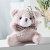 Cute Cartoon Bear Plush Keychain with Bow Tie