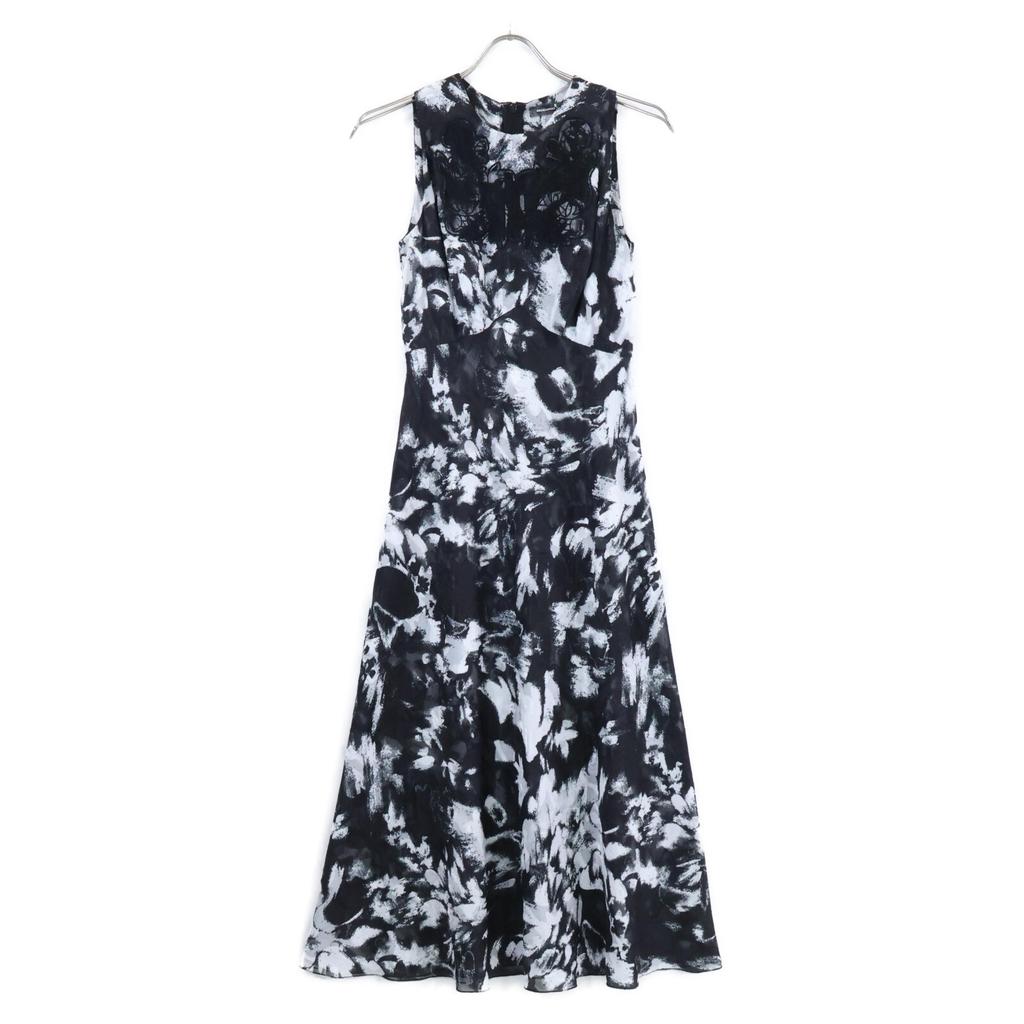 ERMANNO SCHERVINO ES9861162 Black x White Lace Floral Sleeveless Dress dress 38 blackUsed