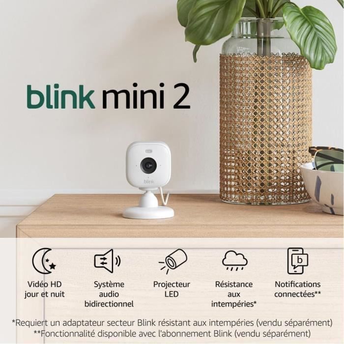 Caméra - BLINK HOME SECURITY - Mini 2 - Système 2 Caméras - Blanc