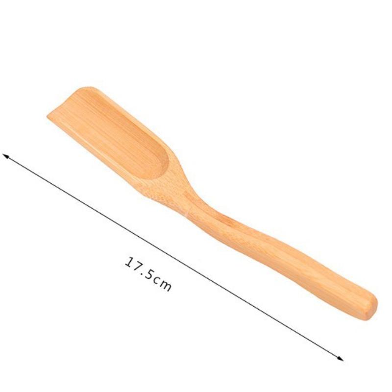 Hand Polished Vintage Ebony Tea Spoon Solid Wood Handle Durable Small Natural Tea Shovel for Home Coffee Bar
