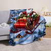 Heim-Weihnachts-Nikolaus-Print-Decke, Weiche gestrickte Polyester-Überwurfdecke, Festliche Sofabezug, Ganzjahres-Modern