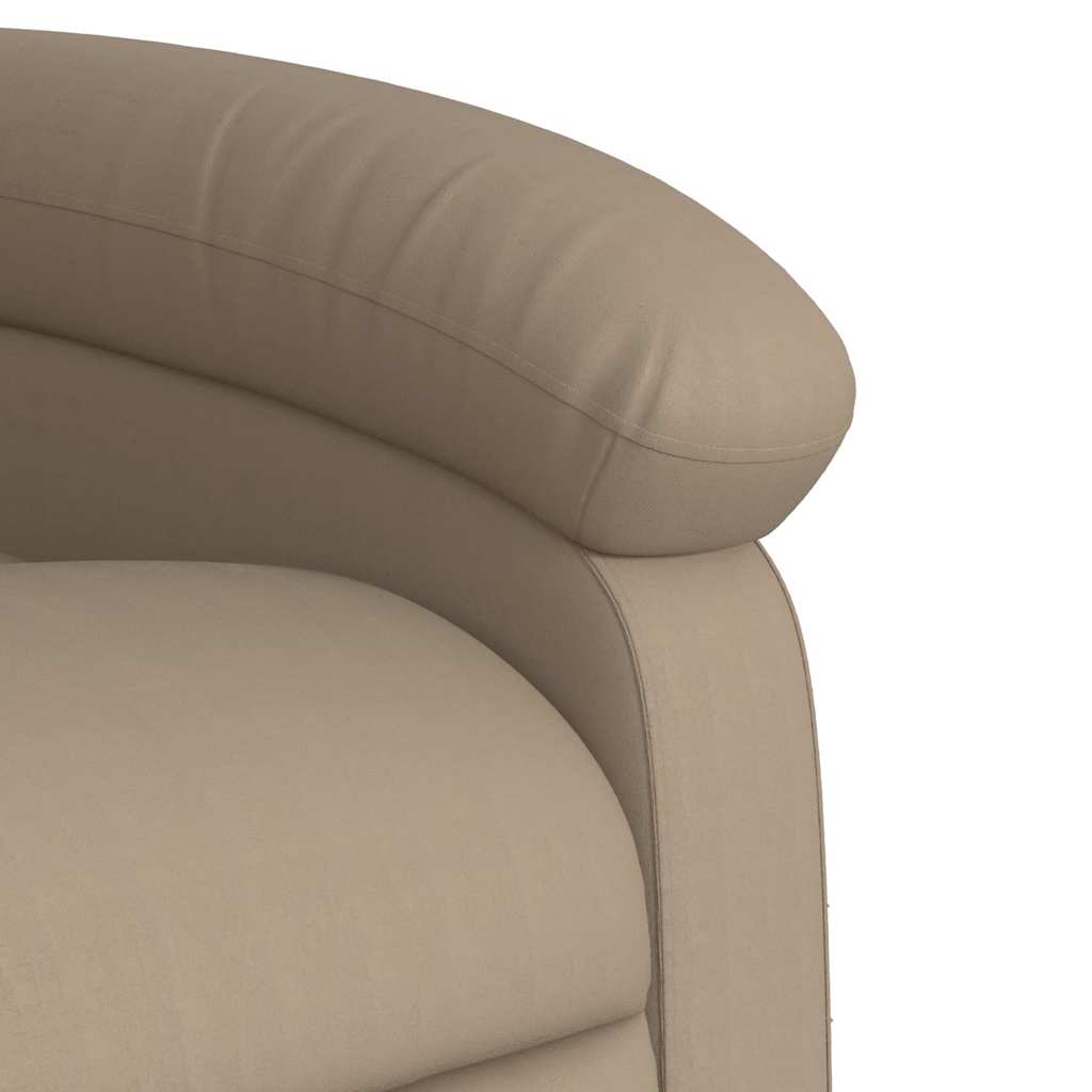 Electric Massage Recliner with Rising Function Cappuccino Faux Leather