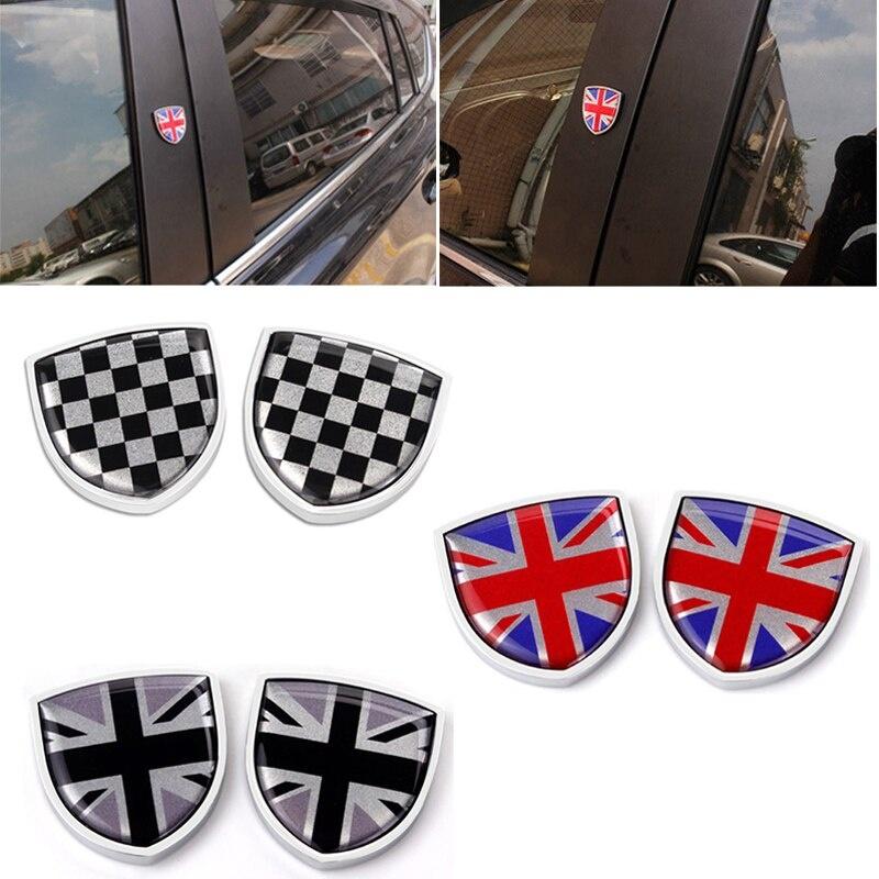 

2pcs/set Car Badge Stickers Emblem Decals for Mini Cooper Car Body Side Stickers білий