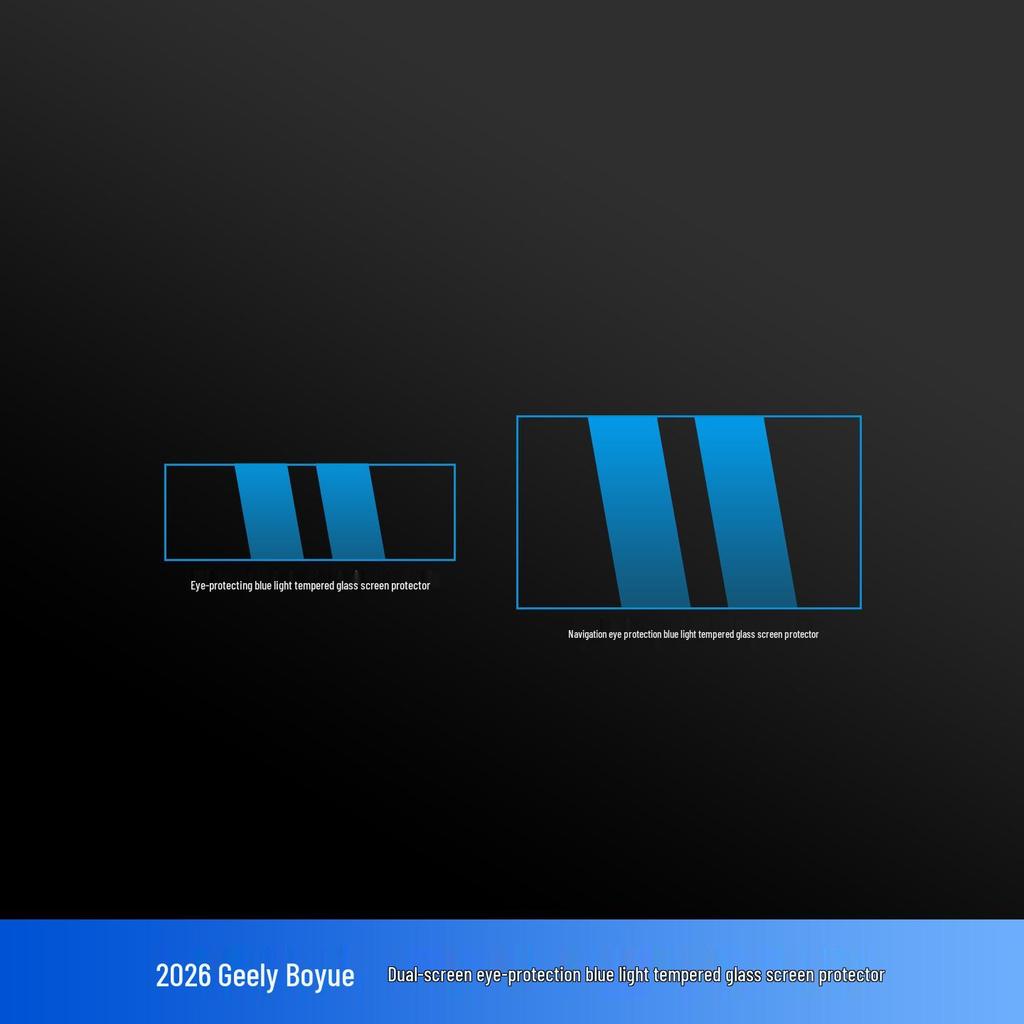 Interior Protective Film & Accessories for 2026 Geely Boyue: Tempered Glass for Console Screen, Gear Shift Sticker