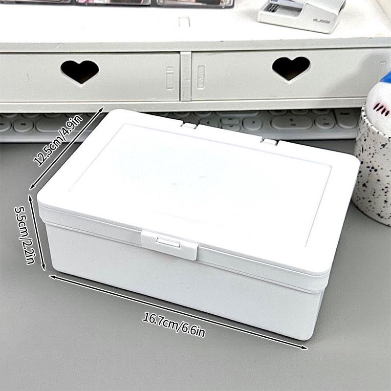 Transparent Plastic Card Storage Box 3 inch Kpop Idol Photocards Storage Case Desktop Organizer Classification Box Stationery