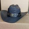 Straw Cowboy Hat Wide Brim Bull-Hide Bangora Women  Pasture Straw Hat Cowboy Comfort Band Solid Summer  Sombrero