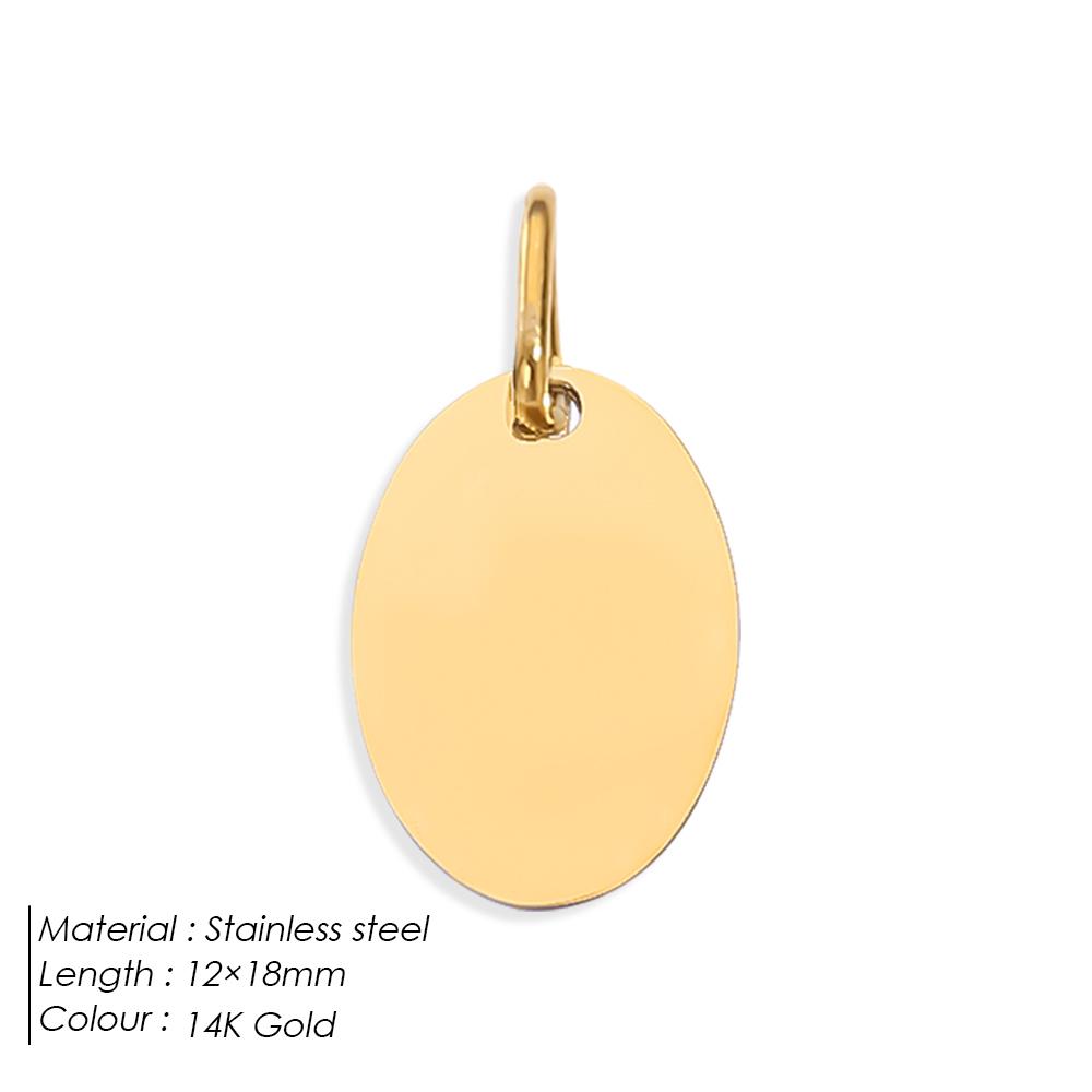 EMANCO Blank Oval Stainless Steel Mirror Polished Charms Can Make DIY Necklace Pendant Bracelet Wholesale Factory Outlet
