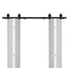 Kit de riel de herraje para puerta de granero corredera plegable doble de 60" para Cuatro Puertas de 14"