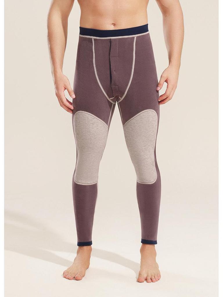 Men's and Women's Thick Velvet Knee Pads Warm Pants - Cashmere, Polar Fleece, High Waist for Middle-Aged and Elderly.