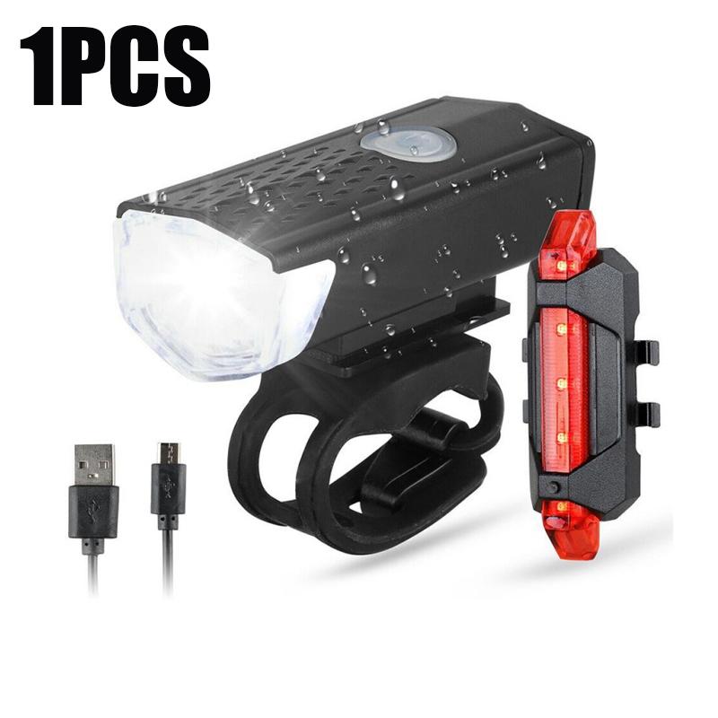 Bike Lights USB Rechargeable Waterproof Bike Headlight Tail Light Set for Men Women Kids Road Mountain Cycling Night Riding