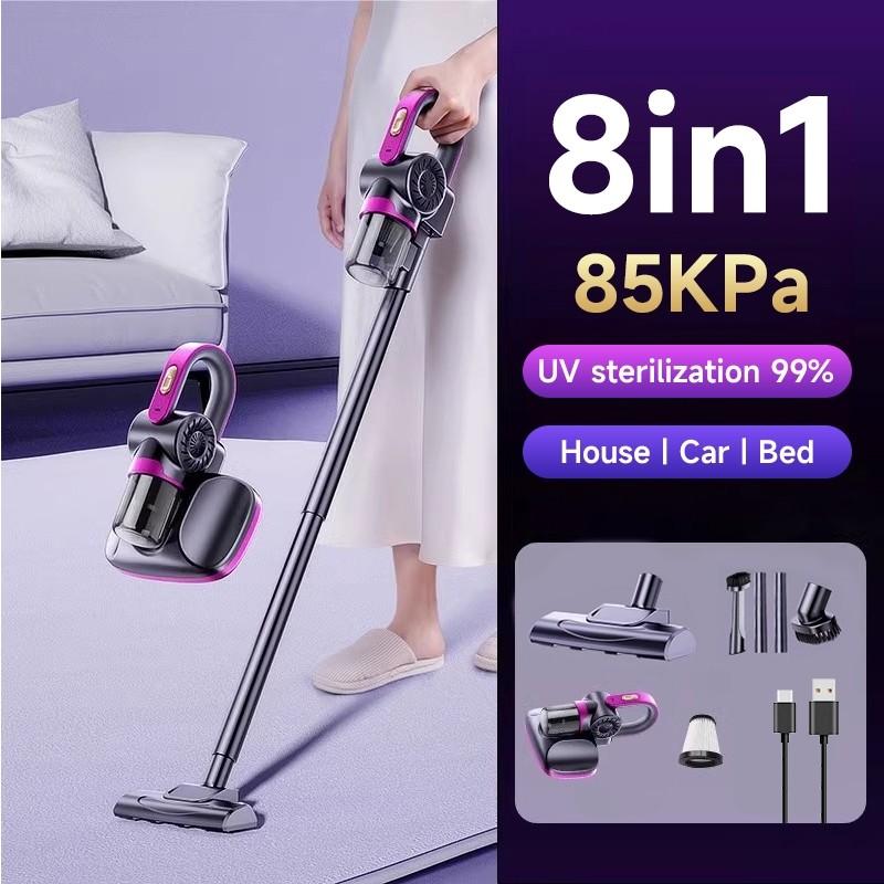 

Беспроводной пылесос 8 в 1 85000Па Пылесос для удаления пылевых клещей с УФ-обработкой Для кровати Бытовой Пылесос для влажной и сухой уборки 8in1-85Kpa