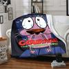 1pc Courage the Cowardly Dog Flannel Throw Blanket - Lightweight Soft Warm All-Season Blanket for Sofa, Bed, Travel, Camping  L1029052