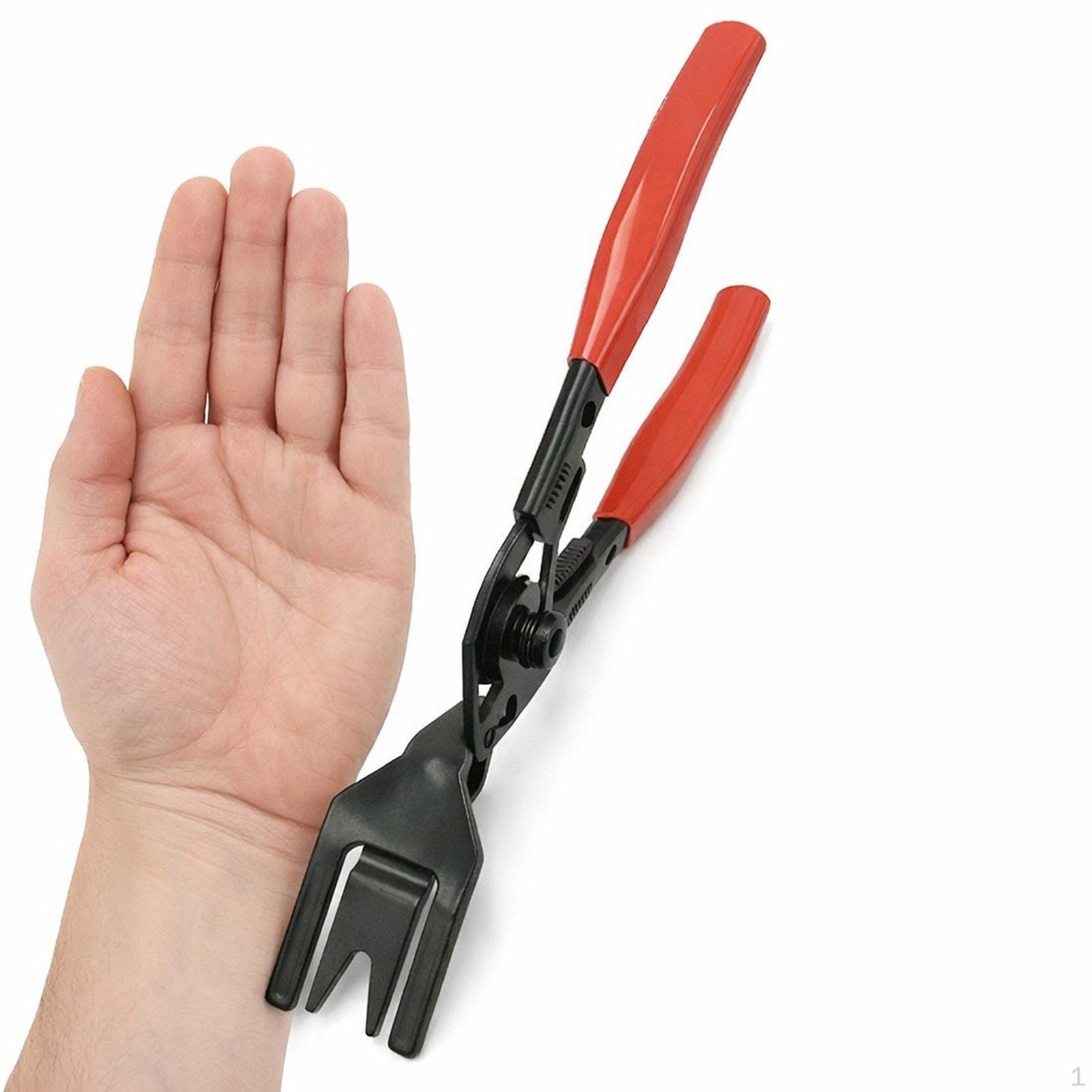 

Automotive Pliers Removal Tool for Upholstery Ergonomic Easily Remove Fastener Push Pin Red Handle