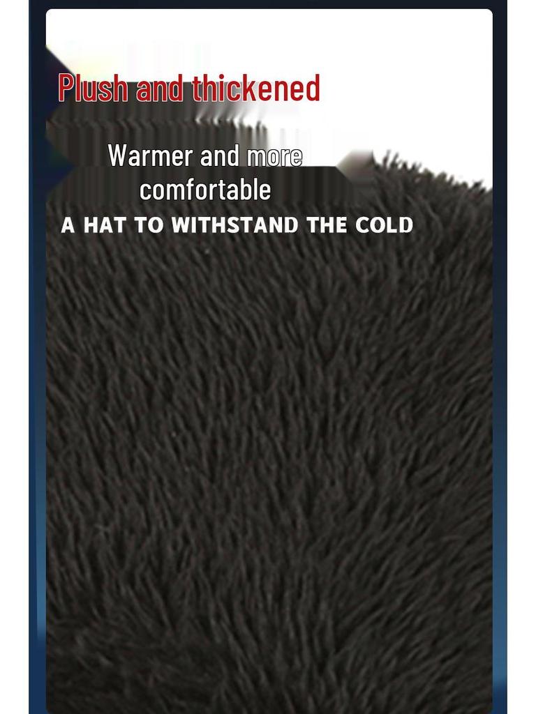 Men's Winter Wool Hat & Scarf Set: Thickened, Ear-Protecting, Cold-Proof, Warm, Knitted, Ideal for Riding