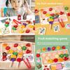 Education Early Puzzle Wooden Play Food Toys Children Fruit Skewer Gift Fun