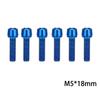 ZTTO 6 Stück MTB Rennrad Lenker Vorbau Erhöhungsschrauben Fahrrad Vorbau Bolzen Schrauben M5*18mm M6*18mm Bolzen Mit Unterlegscheiben