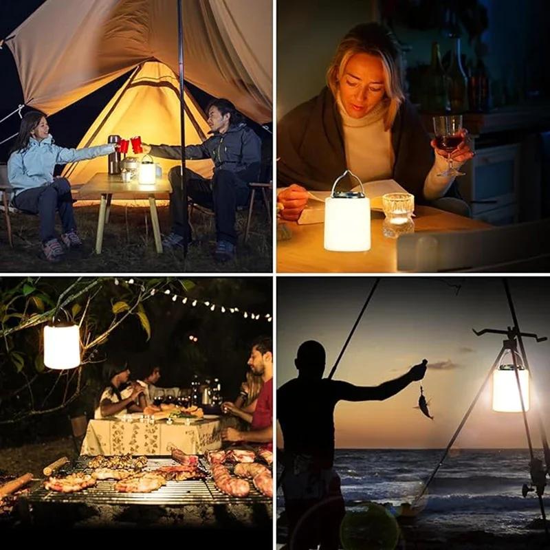 LED Camping Lights Outdoor Camping BBQ Tents Hanging Lantern Emergency Power Bank LT061 3 types of lighting USB Rechargeable