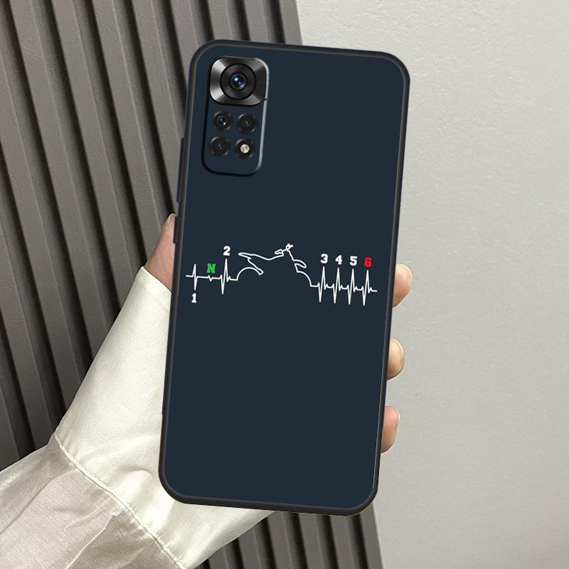 

Motorcycle Heartbeat Case For Xiaomi Redmi Note 13 14 Pro 12 11 10 15 Pro Plus Redmi 14C 13C 15C 10C 12C 15 Funda Redmi Note 13 Pro 4G