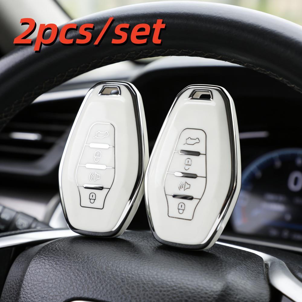 2pcs Car Key Case Covers for Chery Jetour X70 X90 X95 Plus 2020 2021 2022 Remote Key Protector