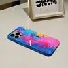 For iPhone 16 Pro Max Case Heat Transfer Oil Painting Pattern Hard PC Phone Cover