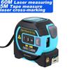 3-in-1 Tape Measure Laser Rangefinder with LCD Display Backlight Rangefinder Building Measurement device.Battery Not Included