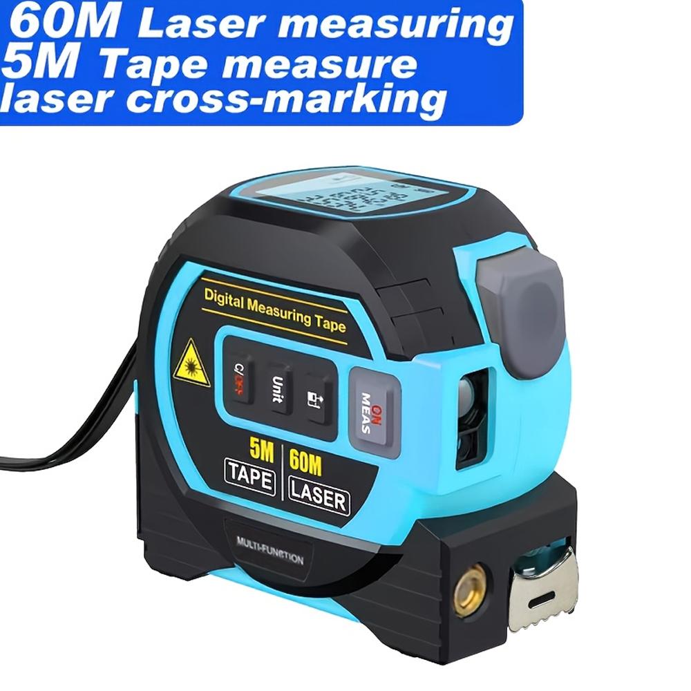 3-in-1 Tape Measure Laser Rangefinder with LCD Display Backlight Rangefinder Building Measurement device.Battery Not Included