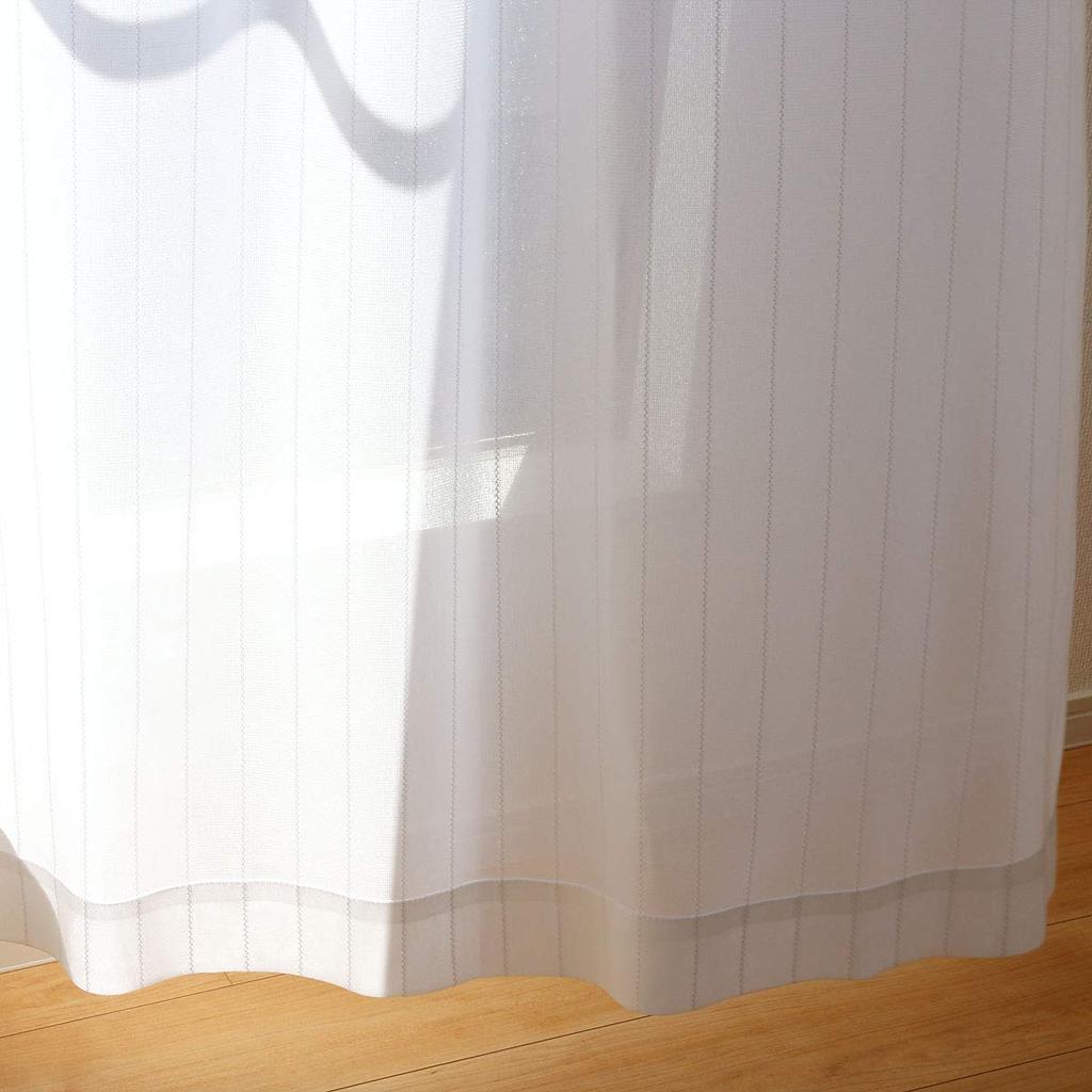 Mirrored Lace Opaque At UV Set of 100cm Wide X 108cm Curtains, Night, Protection, Two, Long, KOM581-11/Striped