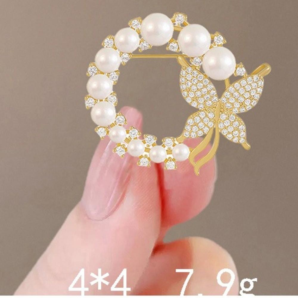 Perlové šperky Zlaté doplňky oblečení Módní brož Muži Ženy