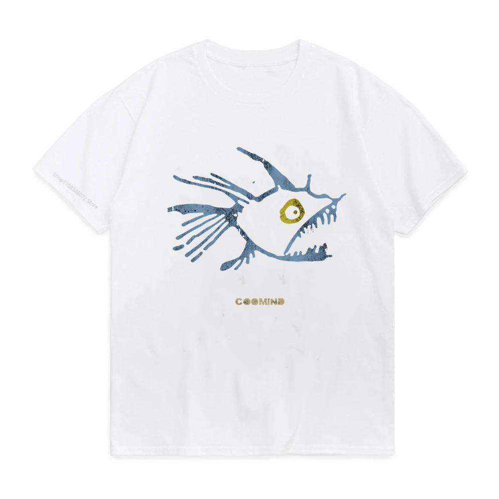 Fish Print Graphic Funny Tshirt Unisex Large Cotton Casual Summer Short Sleeve Streetwear Tee S