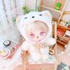 Cat Jumpsuit Idol Dolls Clothes Plush Doll Winter Outfit Cotton Doll Clothes  20cm Cotton Doll