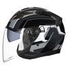 GXT708 Electric Scooter Helmet with Double Visor for Men & Women - All-Season Safety Half Helmet